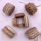 Ribbons,8 Rolls Burlap Lace Burlap Wedding Ribbon Natural Jute Rope Twine String for Crafts Gift Wrapping Wedding Party Home Decoration(17.6 Yards)